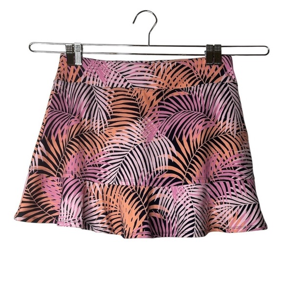 Tommy Bahama Pants - Tommy Bahama Skort Activewear Ruffle Hem‎ Tropical Palm Leaves Skirt Print Large